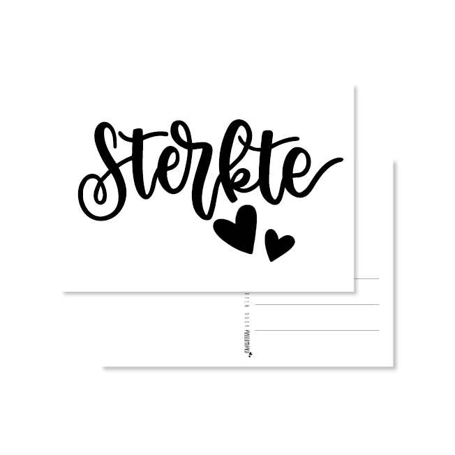 kaart handlettering sterkte