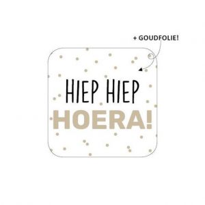 sticker sluitzegel hiep hiep hoera