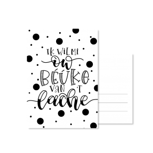 beuke van t lache handlettering kaart a6