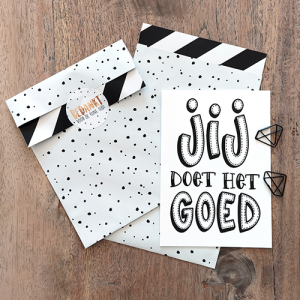 Cadeauzakje dots en streep