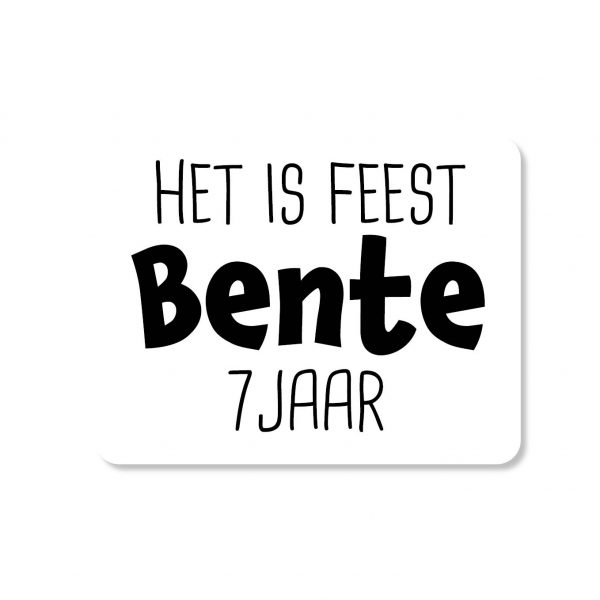 Het is feest Bente 7 jaar