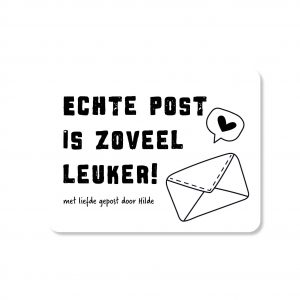 echte post is zoveel leuker